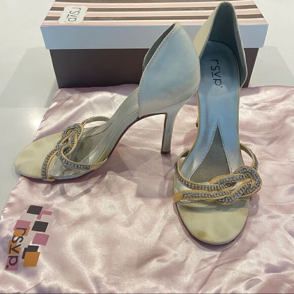 RSVP HIGH HEEL SANDAL w Chrystal details - Picture 6 of 12